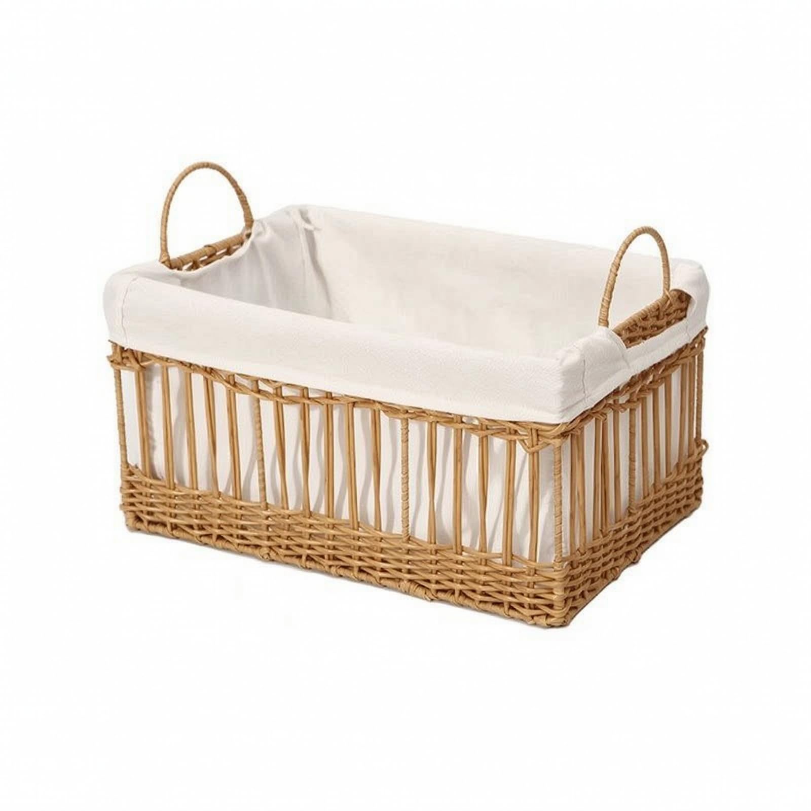 KESOTO Tejida con Transpirable | Lavable, Almacenamiento, Resistente, Cesta Baño, para Estanterías, 40x28x20cm, Cesta Tejida Forrada