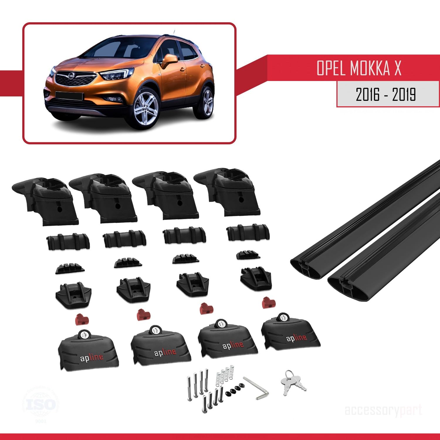 Barre Portatutto FARAD IRON 2 Per OPEL MOKKA 2012-2020 - Acciaio, Per Corrimano Basso - Foto 3