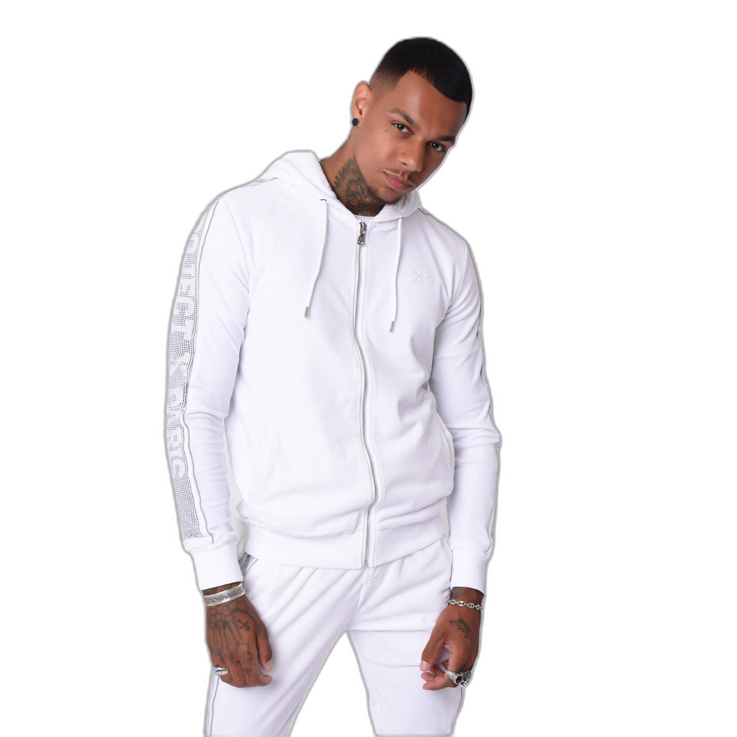 Project X Paris Veste à capuche bande logo strass