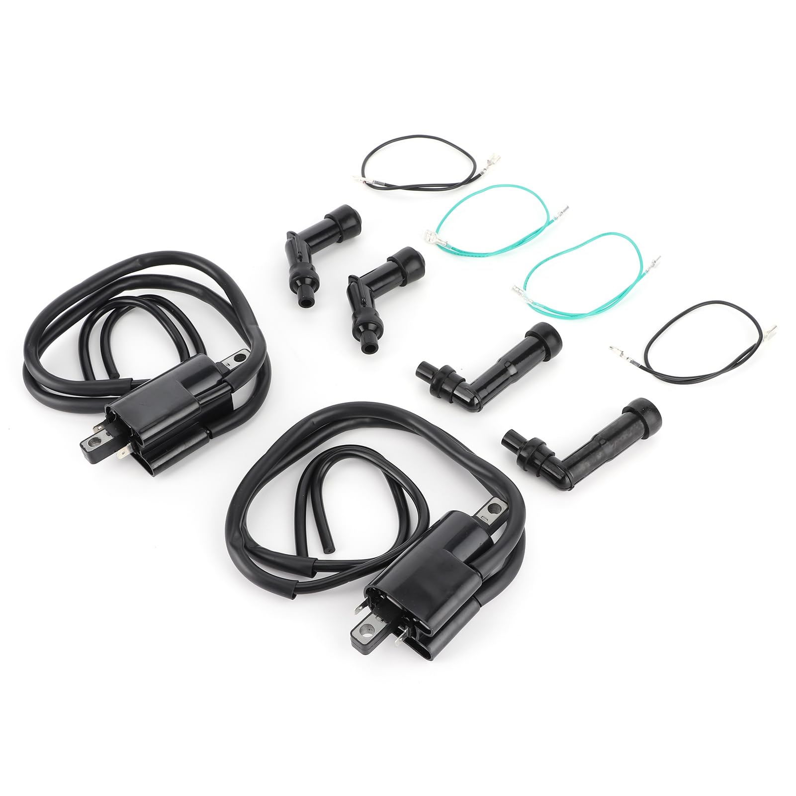 Bobina di accensione compatibile con CB350F CB400F CB500 CB550 - Set cappucci candela 30510-333-013 30520-333-013, sostituzione affidabile e di alta qualità