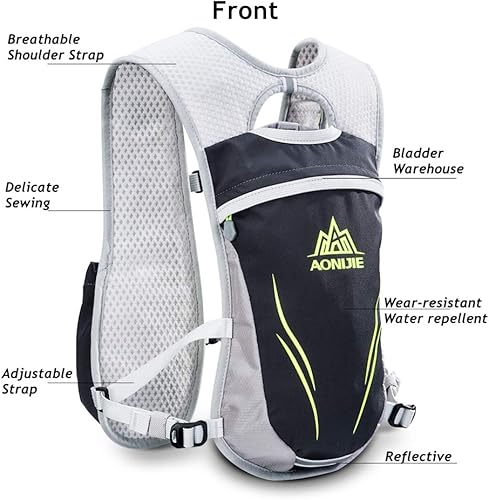 Miniatura 3 de AONIJIE Hydration Packs 5.5L Trail Running Vest with 2L Bladder Reservoir Marathoner Hydro Backpack