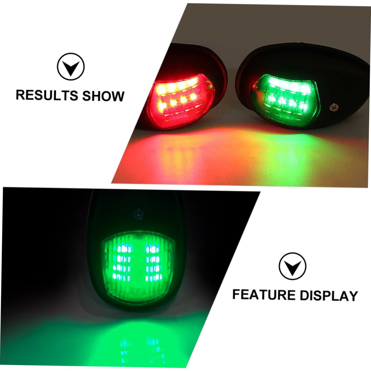 TOYANDONA 2pezzi Led Per Barche Marina Per Prua Poppa e Marcia Adatta Pontoni Yacht e Imbarcazioni Diporto Design Ottico Rosso e Verde Tenuta Anti-vapore