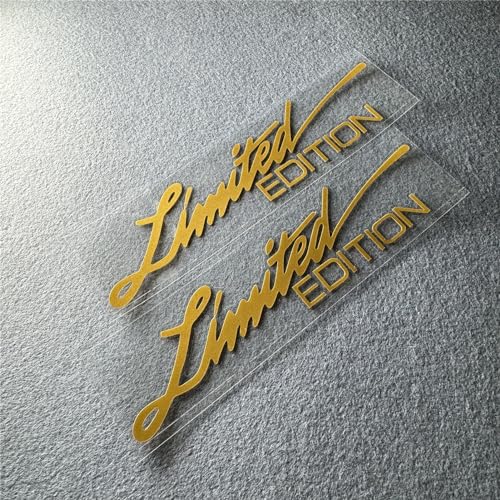 Image of 2X Car Styling Vinyl Graphic Decals for Limited Edition Truck Body Auto Rear Front Windshield Window Sticker 160x38mm (Matt Gold)