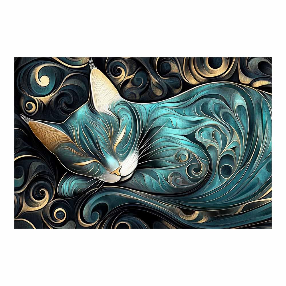 JOSUE Animal Canvas Wall Art Abstract Poster Wall Artworks Pictures for Living Room Bedroom Home Office Decoration(Grey 40)-70x100cm Unframed