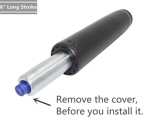 Miniatura 4 de DOZYANT Silla de oficina de 6 pulgadas de largo con cilindro de elevación de gas, pistón de choque neumático hidráulico resistente (450 libras) para