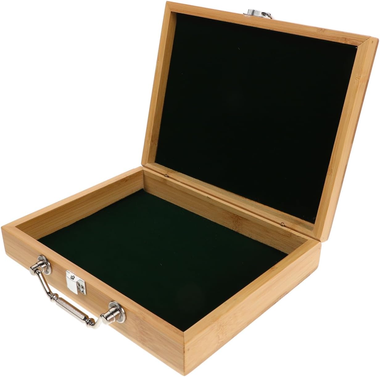 BESTonZON Mini Wooden Mahjong Storage Case Handle Vintage Mahjong Box for Travel and Home for Game Evenings and Collectors Retro Design Keepsake Container