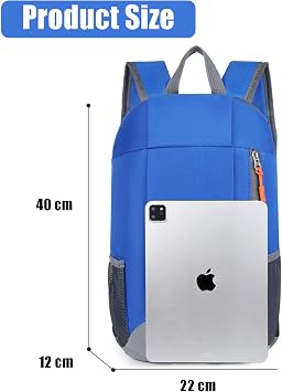 Small Hiking Backpack - 10L Lightweight Compact Daypack for Outdoor Travel, Camping, Cycling & Climbing, with Chest Strap for Women, Men & Teenagers (Deep Blue)