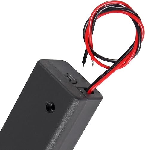 Miniatura 7 de Soporte de batería AA con cables de plomo, interruptor de encendidoapagado y tapa de rosca, cubierta trasera, 2 soportes de batería AA con