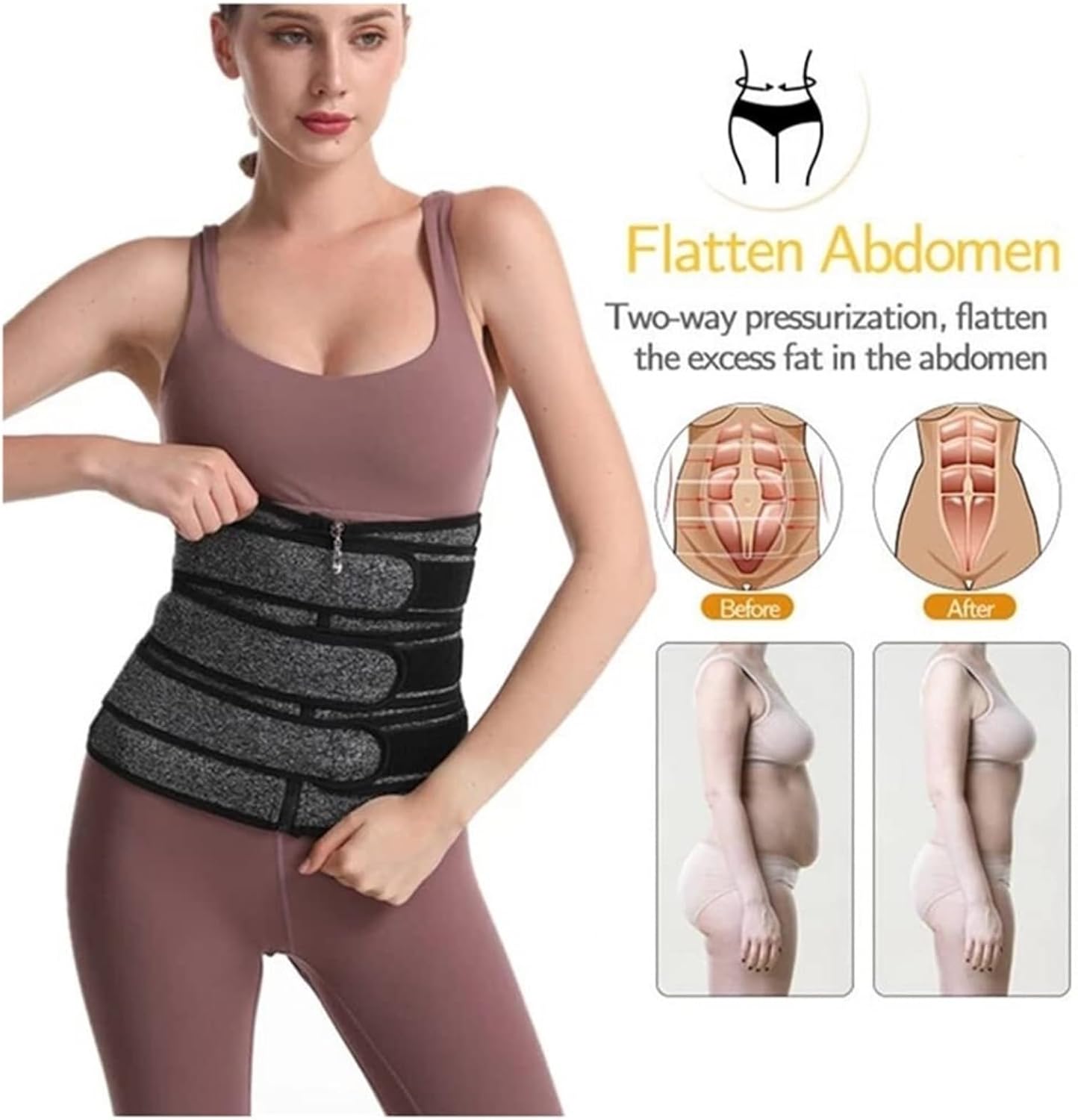 Waist Trimmer Corset Tummy Control Cincher Belt Body Shaper Waist Trainer Workout Sweat Band Waist Cincher Trimmer
