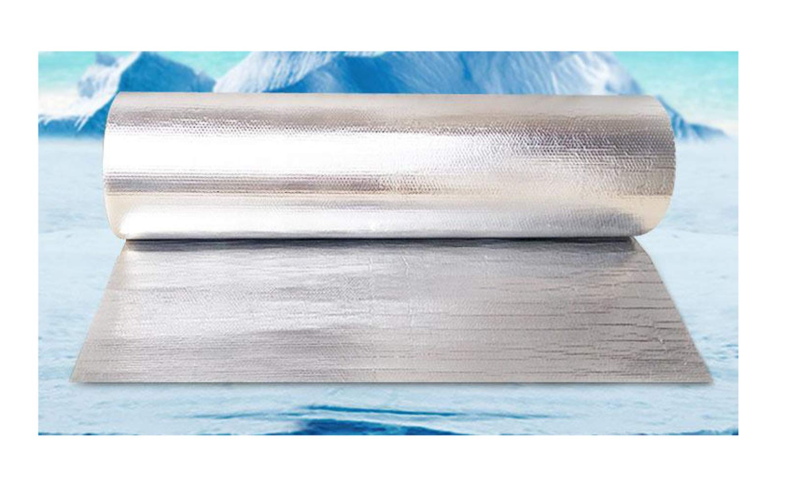 Isolant thermique Autocollant Sol Toit Mur Isolation Tapis Aluminium Thermique Isolant Feuille à bulles reflecteurs Barrière de Vapeur aluminium Double Foil Reflective Garage serre Hangars(Size:1x15m)