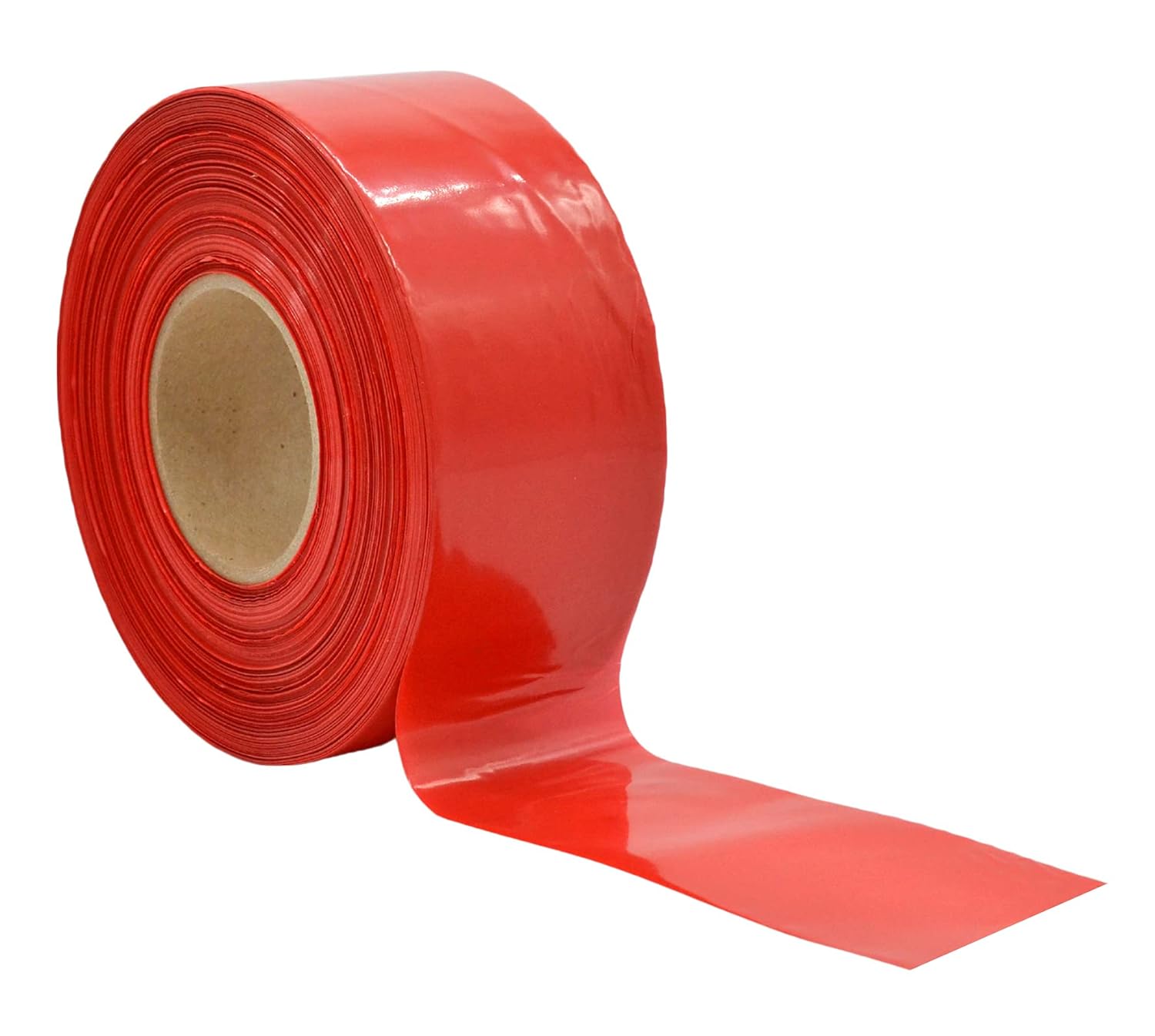 WOD BRC-RNP Barricade Caution Flagging Tape - 3 inch x 1000 feet - High Visibility Bright Red for Workplace Safety, Marking Boundaries & Hazardous Areas, Non-Adhesive & Heavy-Duty