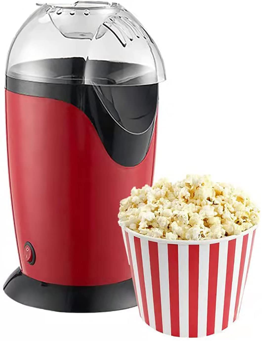 Mini Macchina per Popcorn, Macchina per Popcorn ad Aria Calda Senza Grassi per Uso Domestico/Senza Olio, Festa di Compleanno con Piastra Antiaderente Automatica