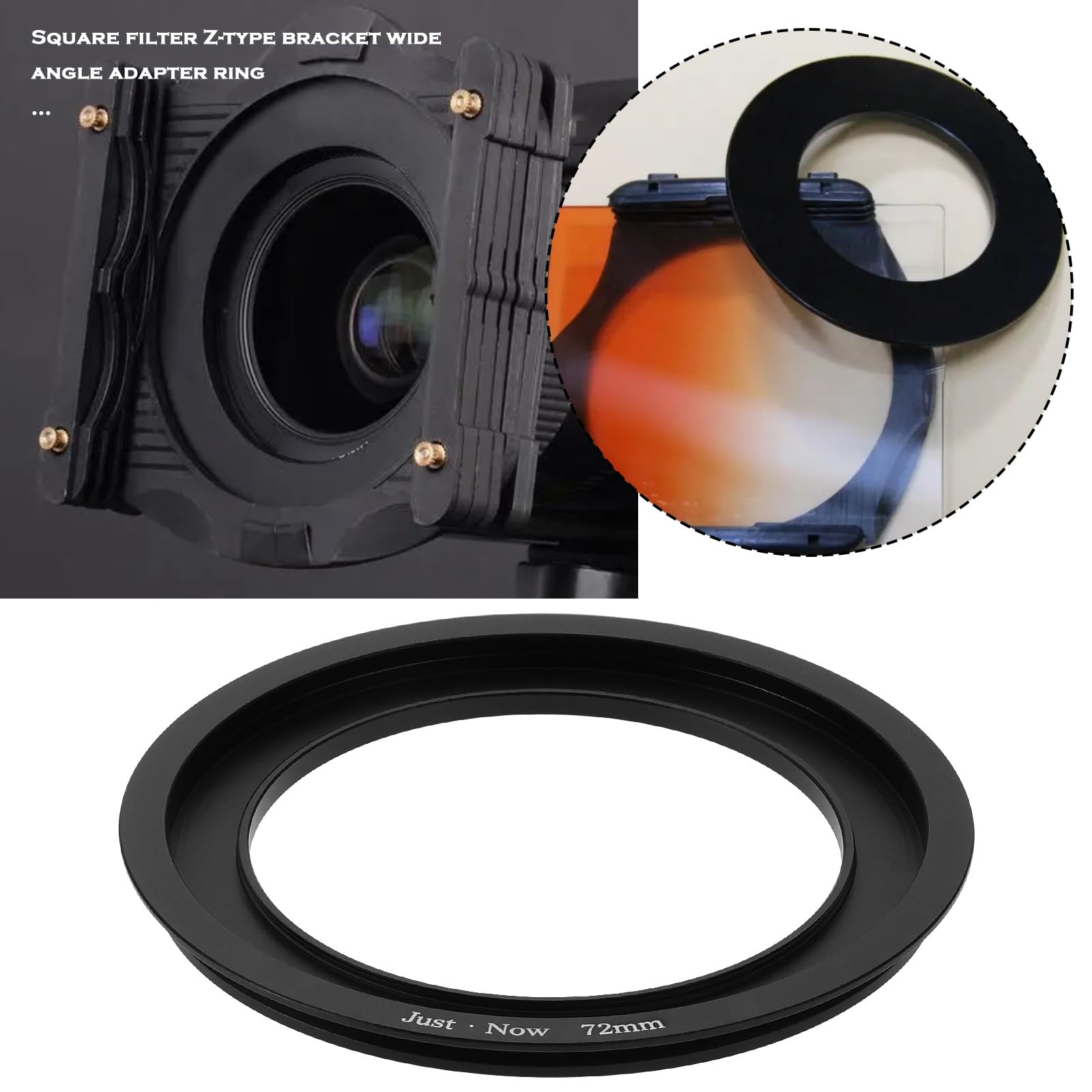 Be In Your Mind 1Pc Camera Filter Ring Adapter Metal Upgrade Ring Wide Angle Adapter Ring Threaded Filter Accessory 72mm to 100mm Compatible with LEE 4 * 4 4 * 5.65 Filter System - Image 3