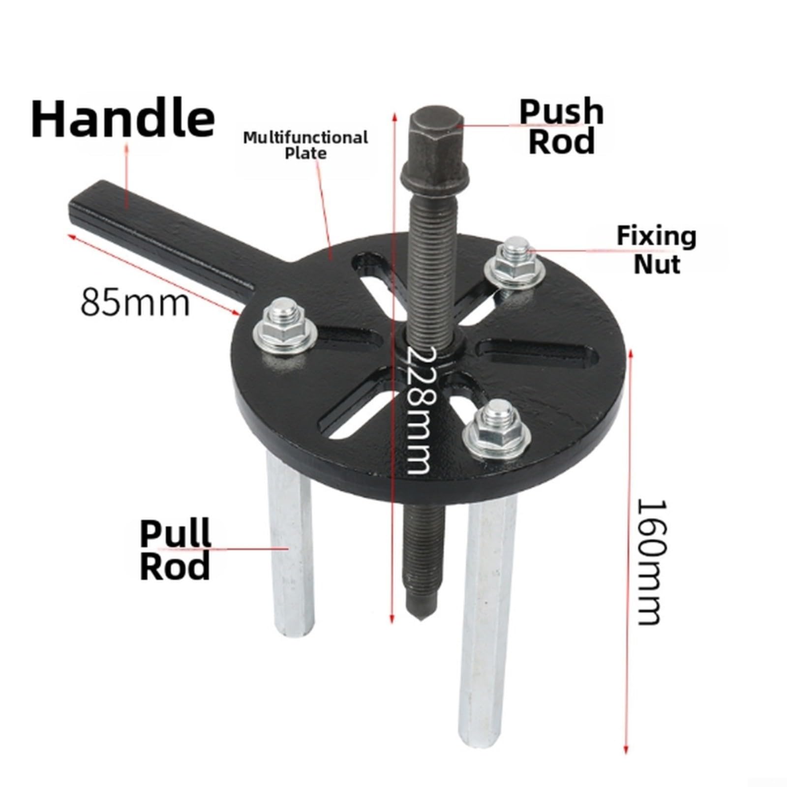 Kit di estrattori per cuscinetti con mandrino a cambio rapido, estrattore a 3 ganasce in acciaio forgiato, per dimensioni da 6005 a 6310, custodia portatile (estrattore)