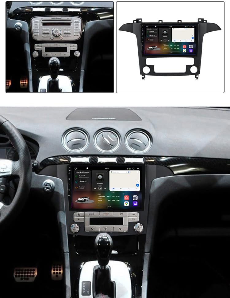Cartablet Android 14.0 S-Max 2006-2015 avec Lecteur DVD Multimédia