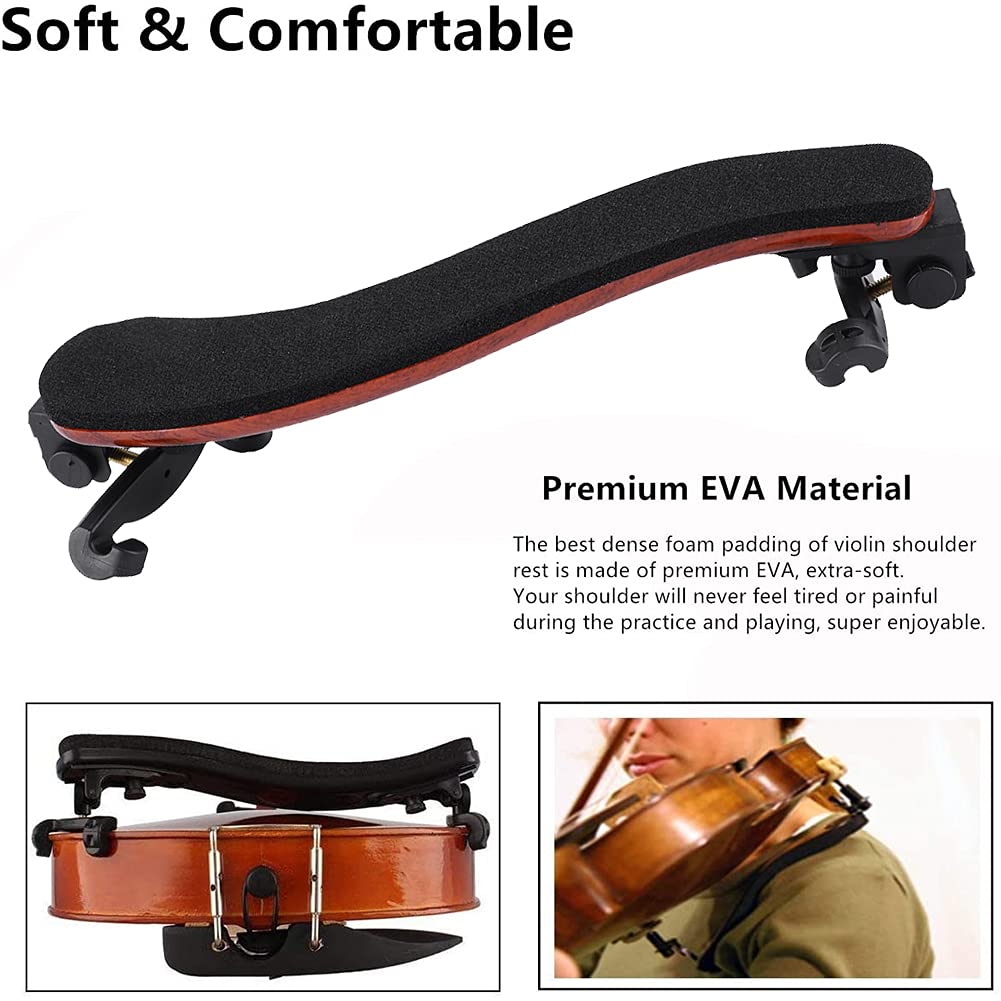 Spalliera Per Violino 3/4 E 4/4 - Regolabile In Legno Con Muto - Foto 7