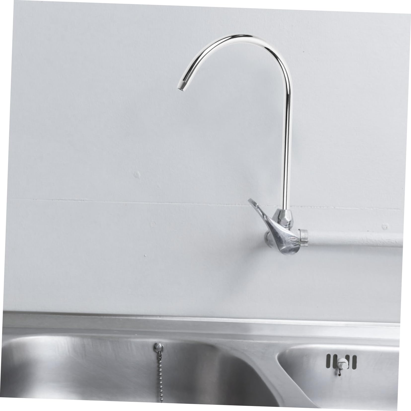 Angoily 3pezzi Rubinetto Da Cucina Inox Con Tubo Flessibile Per Potabile Accessorio Per Rubinetto Con Tubo Curvo Resistente e Pratico Per Uso Quotidiano