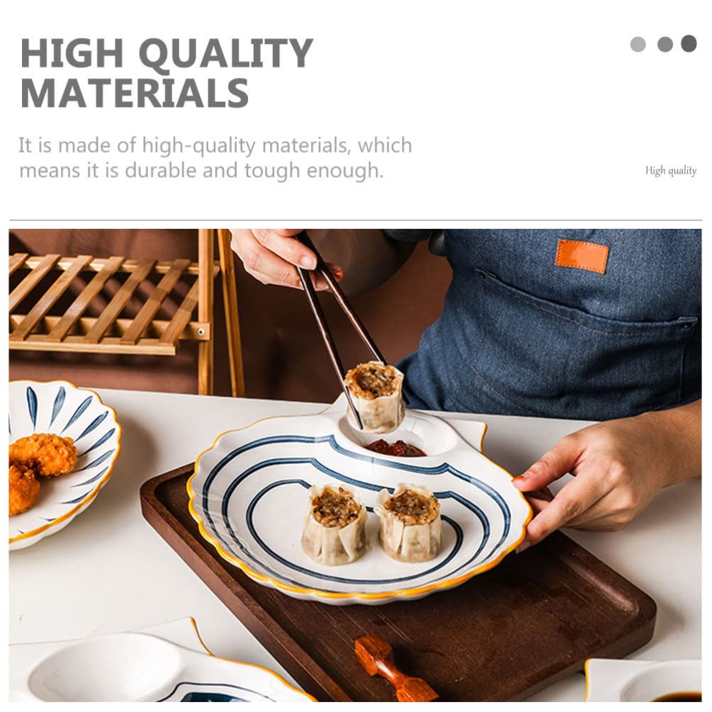 Ensemble d'assiettes divisées – Contrôle de régime, plateau avec compartiment à sauce, idéal pour servir des repas, parfait pour contrôler les portions et manger sainement