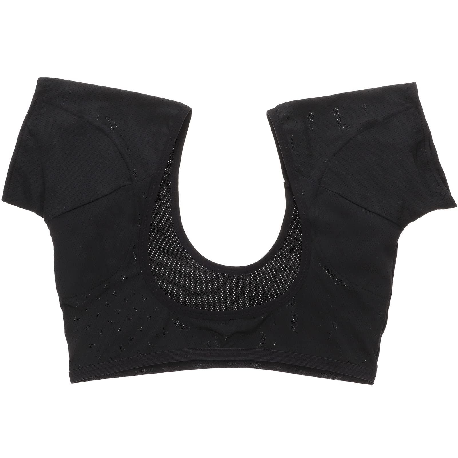 Generico Gilet da donna con scollo a V a prova di sudore sotto le ascelle in di latte solido traspirante a prova di sudore super assorbente Maglietta (Beige, M