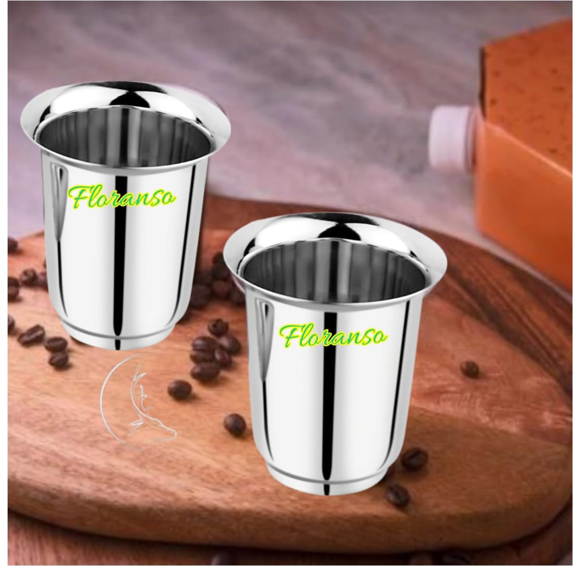 Mayuri Coffee Glasses - Set of 6 Stainless Steel -2