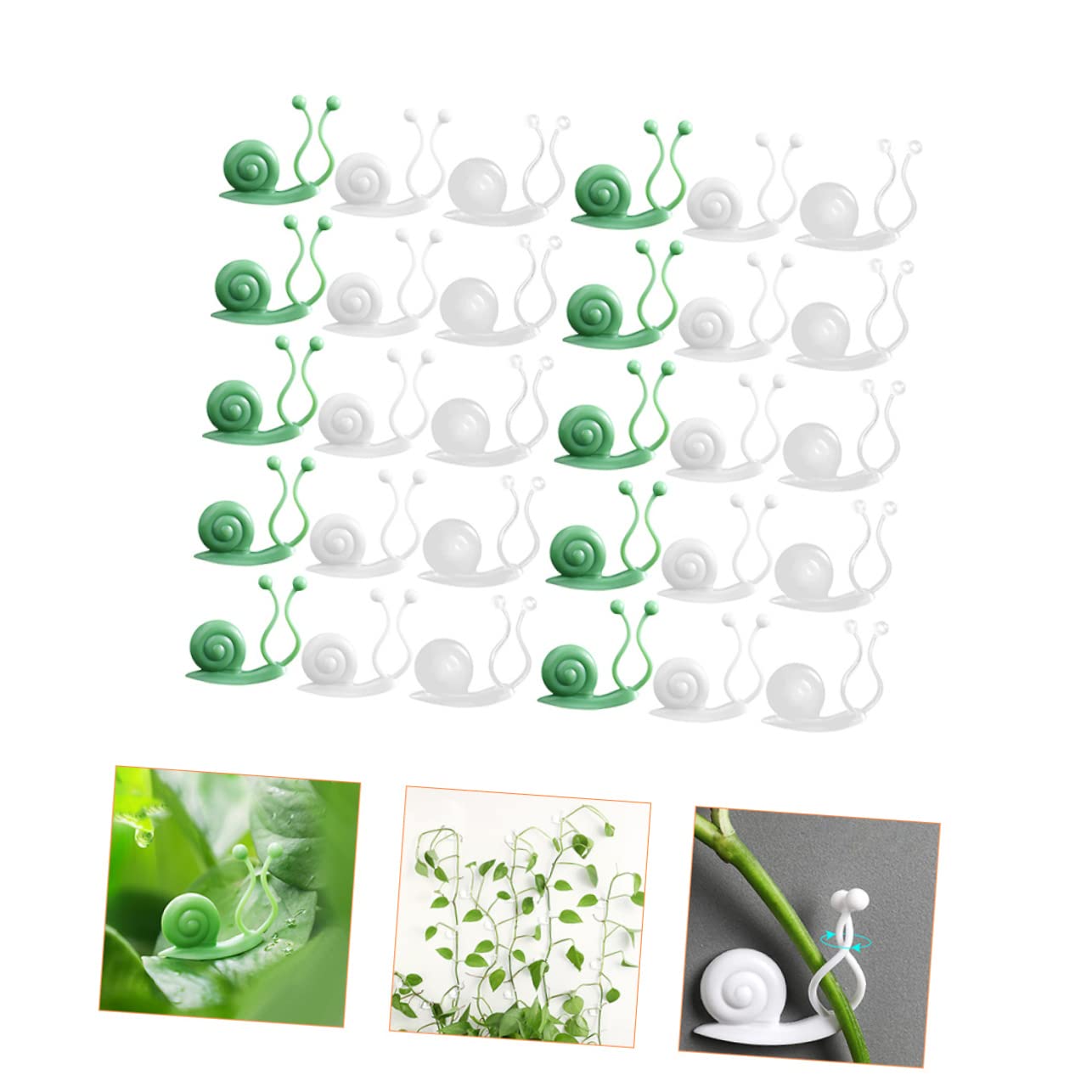 Abaodam 5 Sätze Pflanzenhalter Pflanzenclips Für Kletterpflanzen Vermehrung Zimmerpflanzen Gitterklammern Für Gartenpfähle Pflanzenbefestigungsclip Plastik 30 Stück * 5