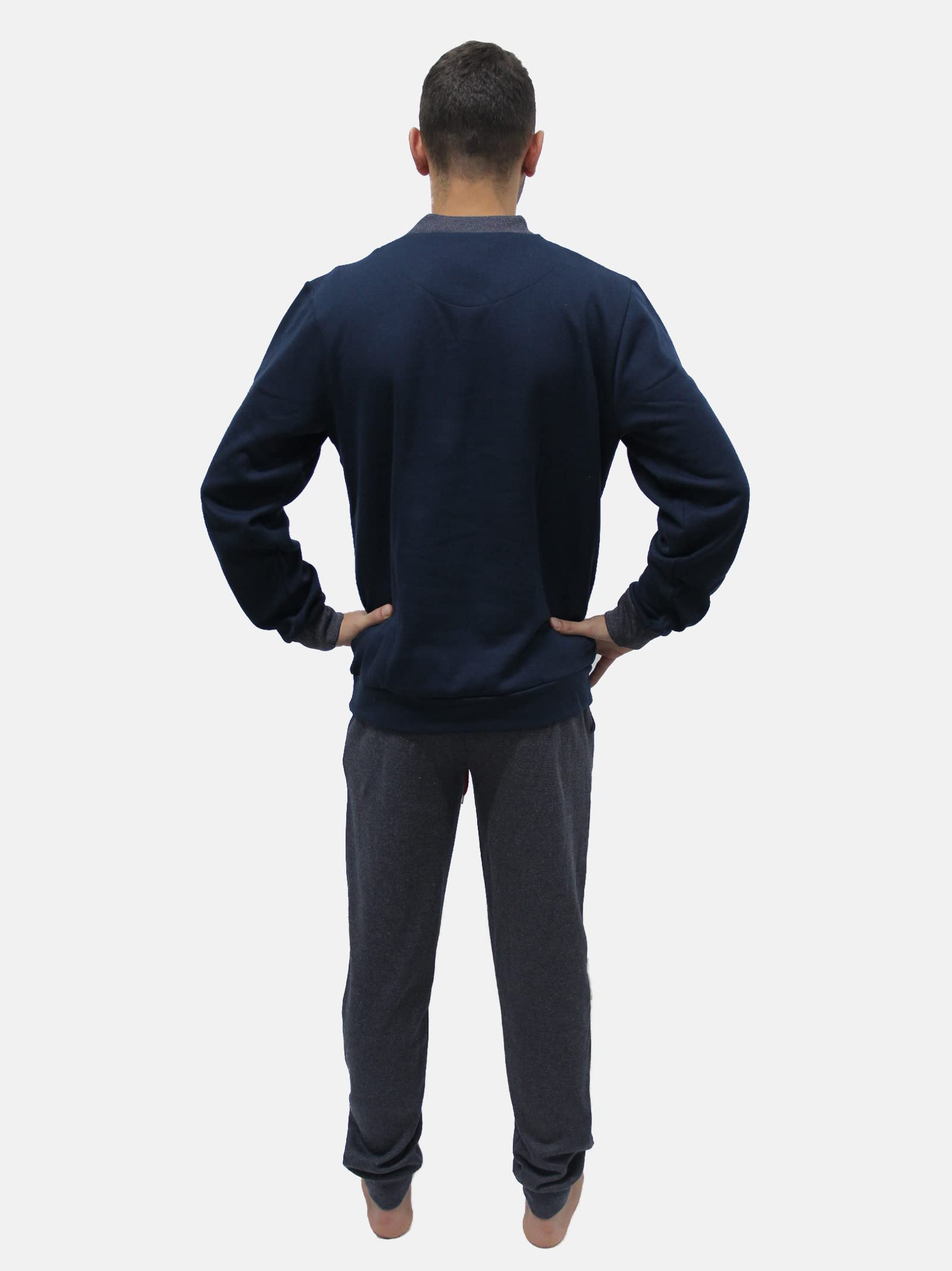 Pijama Escote en V para Hombre en Cálido Algodón ATLETA 4417 - Ferrucci