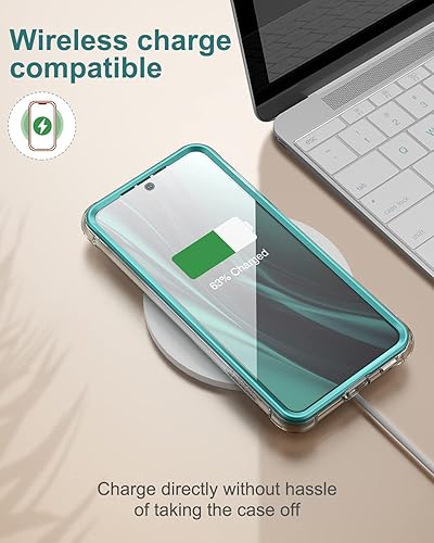 Miniatura 7 de SURITCH Funda transparente para Samsung Galaxy S21 de 6.2 pulgadas (solamente), protector de pantalla integrado carcasa rígida protectora de cuerpo