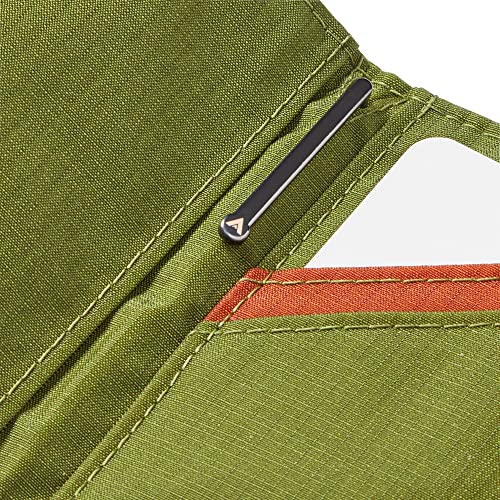 Image of Allett Trifold Wallet, Cala Green | Nylon, RFID Blocking | Slim, Minimalist, Water Resistant, Thin, Front Pocket | Holds 2-12 Cards, Flat Bills, Receipts & Coins | For Men & Women