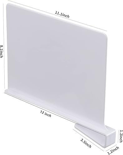 Miniatura 7 de CY craft Divisor de estante acrílico, separadores de estantes de madera, separadores de estantes de armario blanco, organizador de ropa, perfecto