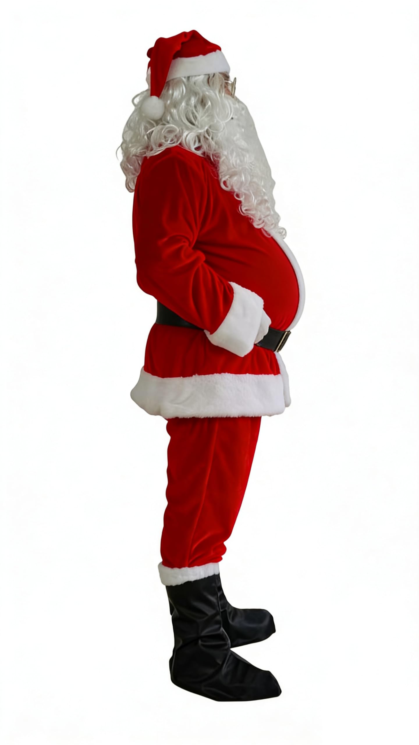 Déguisement de Père Noël pour Hommes Costume Vêtement de Père Noël Adulte(XXXL)