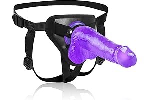 7-Inch Purple Dildo Sex Toy with Harness