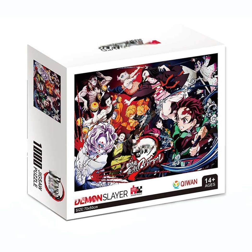 Ghost Killing Puzzle Popular Anime Jigsaw Kimetsu Puzzle Cartoon Theme Jigsaw Piece Adult Kids' Paper Challenge Family Game 1000pcs