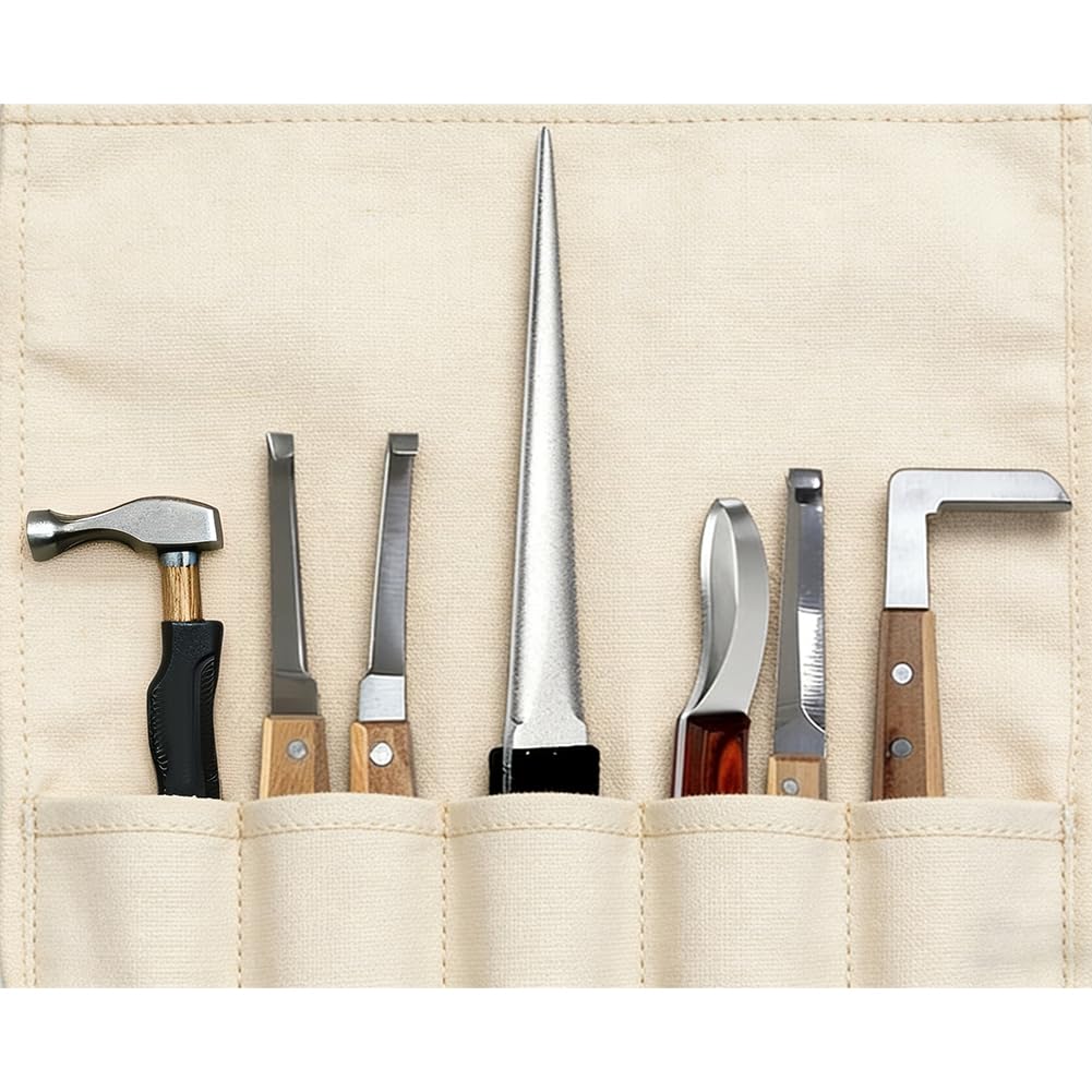 2 Stück Hufmesserschleifer, 27 cm Doppelseitiger Hufschmiedwerkzeug-Schleifstab, Ergonomischer Griff, Tragbarer Messerschleifer Für Hufmesser Und Die Meisten Bauernhofmesser