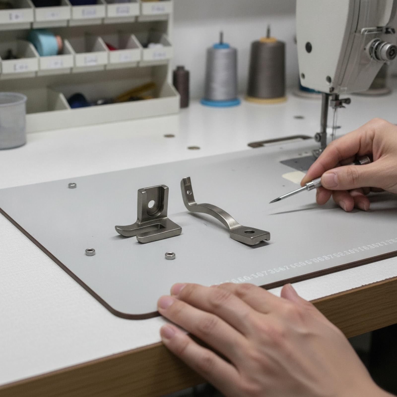 2 Pezzi Piedino Premistoffa in Metallo Accessorio Professionale per Cucito