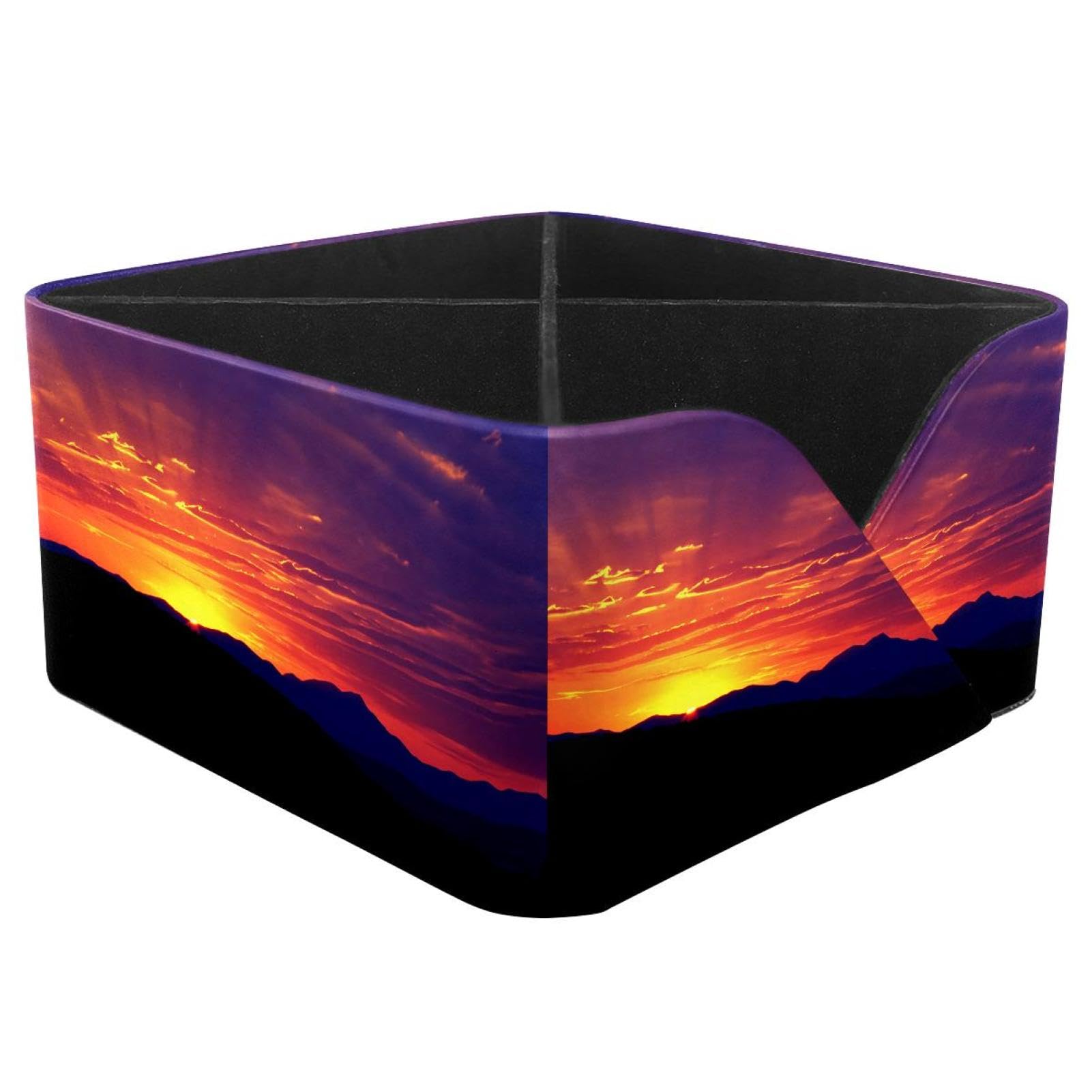 KengjuTesu Netherland Sunset Desktop Organizer Pen Holder, Rectangular Pencil Cup for Office, Study and Makeup Stations
