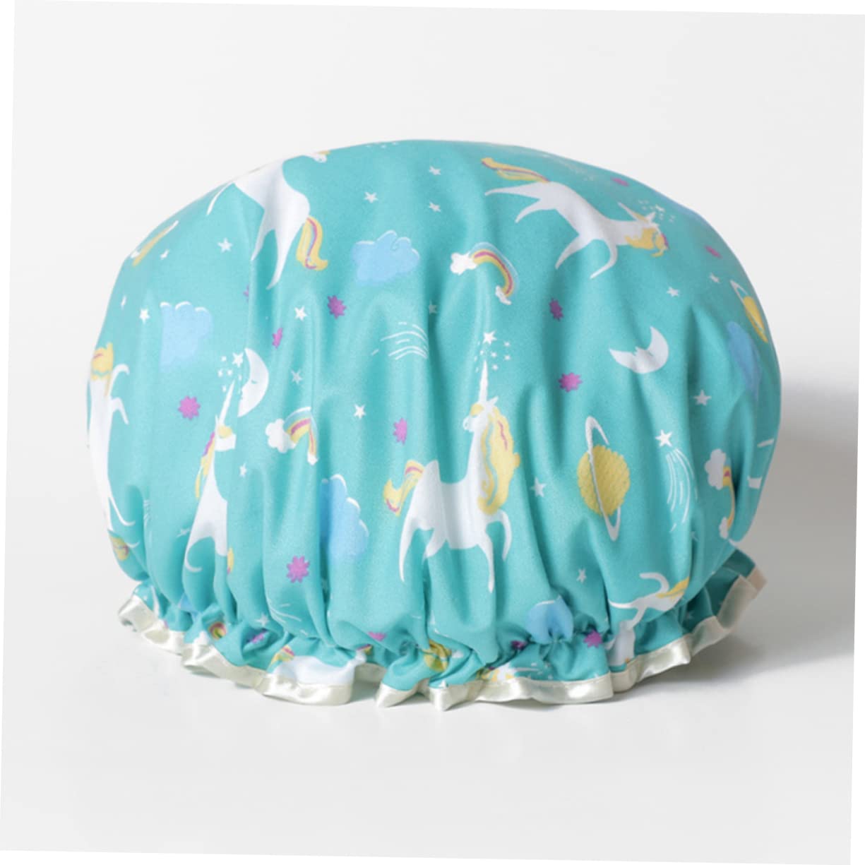 DOITOOL 8stücke Cartoon Duschhauben Doppellagige Elastische Badekappen Für Frauen Für Spa Reisen Und Duschen Flamingo Pegasus Design