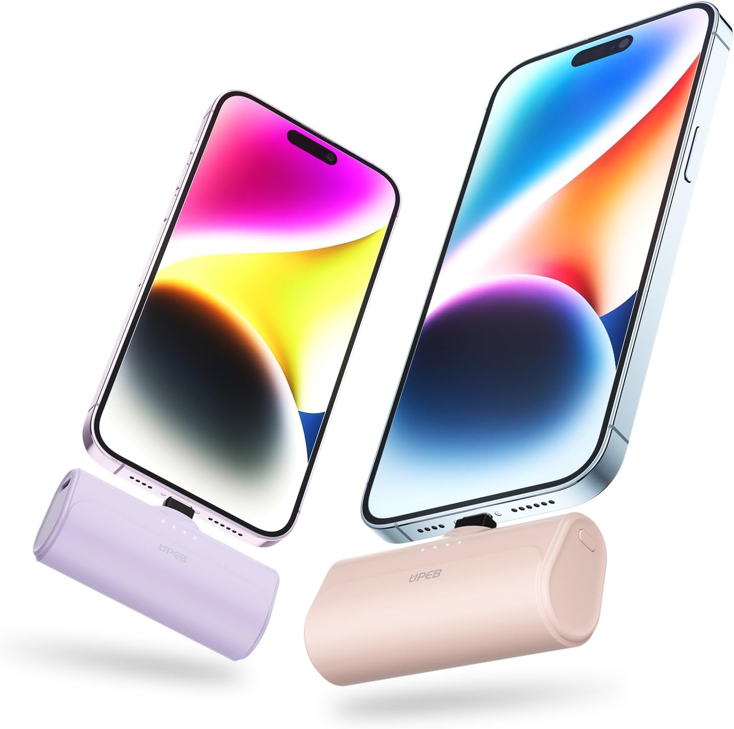 Amazon.com: UPEB 2 Packs Portable Phone Charger iPhone 5000mAh with ...