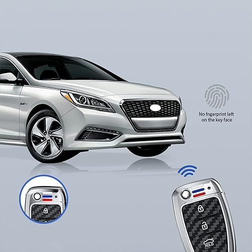 Miniatura 7 de JanneChou Carcasa protectora de aleación de zinc compatible con Hyundai Accent Elantra Kona Santa Fe Veloster