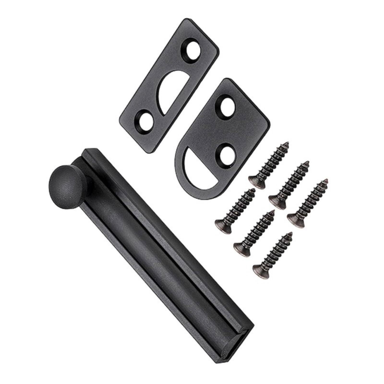 Kalttoy Black Barn Slide Latches Door Bolt Surfaces Mounted Door For Home Hardware Gate Sliding Locks Doors Bolt Metal Concealed Latches