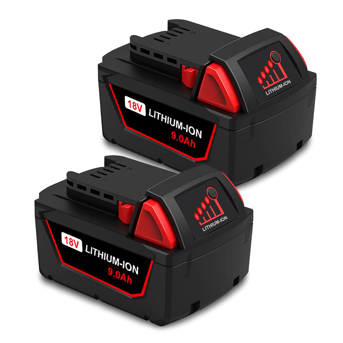 Lizone 2 Pack 18V 9.0 Ah Battery Replacement for Milwaukee