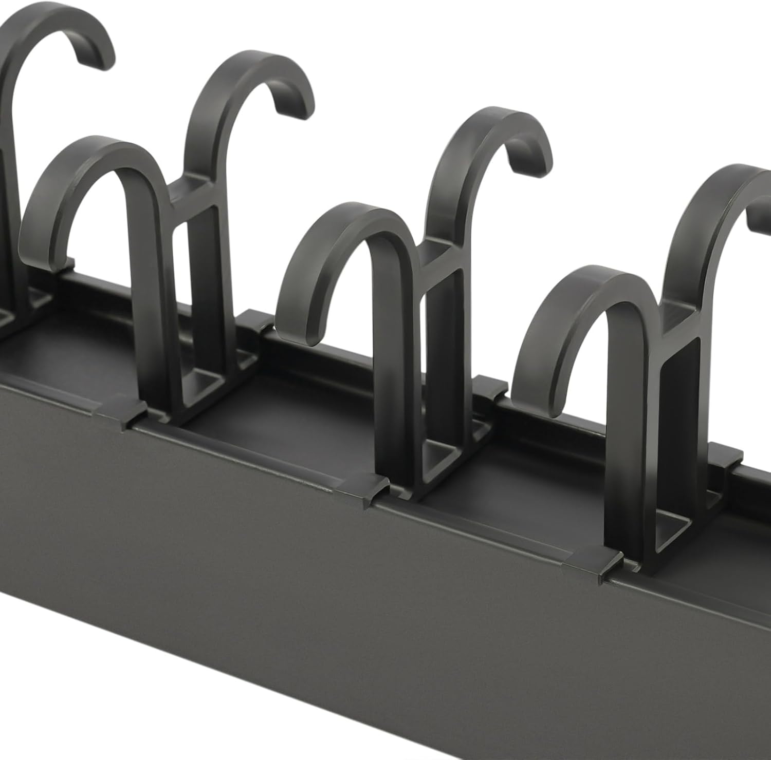 Pull-Out Pot Rack for Cabinet, Aluminum Alloy Hanging Storage Rack with 20 Hooks, Multifunctional Slide Broom and Mop Organizer, Hanging Utility Storage Racks for Laundry Room, Kitchen