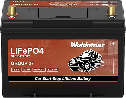 Batería de arranque y parada de coche de litio G27 12V 80AH de alto rendimiento con 1300CCA y 60 meses de garantía