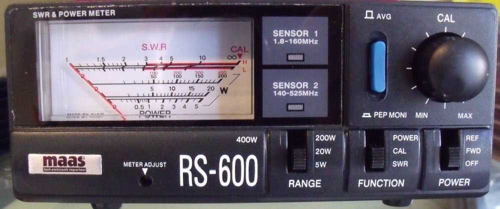 MAAS - Rosmetro e Wattmetro, 1,8 - 525 MHz, Nero, Professionale, Misuratore di Potenza per Radiofrequenza