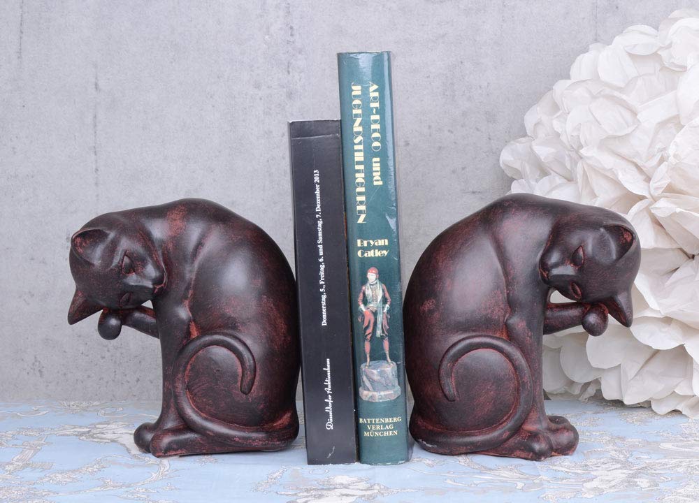 Dos gatos Soporte De Libros con Estilo Decoración Art Decó