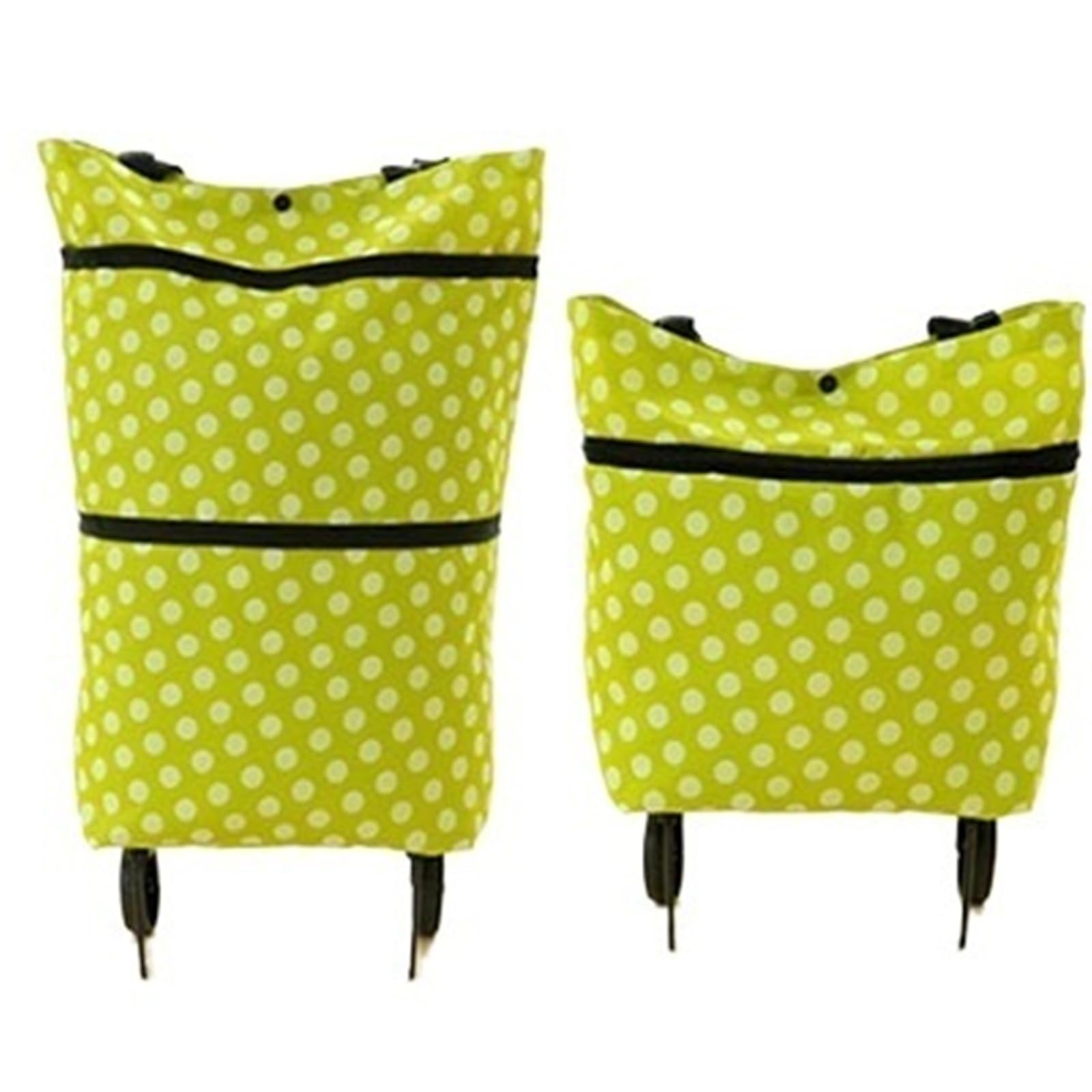 Foldable Shopping Bag with Wheels 1pc Portable Folding Reusable Shopping Bags With Wheels Fruit Vegetables Food Organizer(Color10)