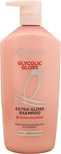 L'Oreal Paris Glycolic Gloss Shine Boosting Shampoo, 1 Ltr Bottle