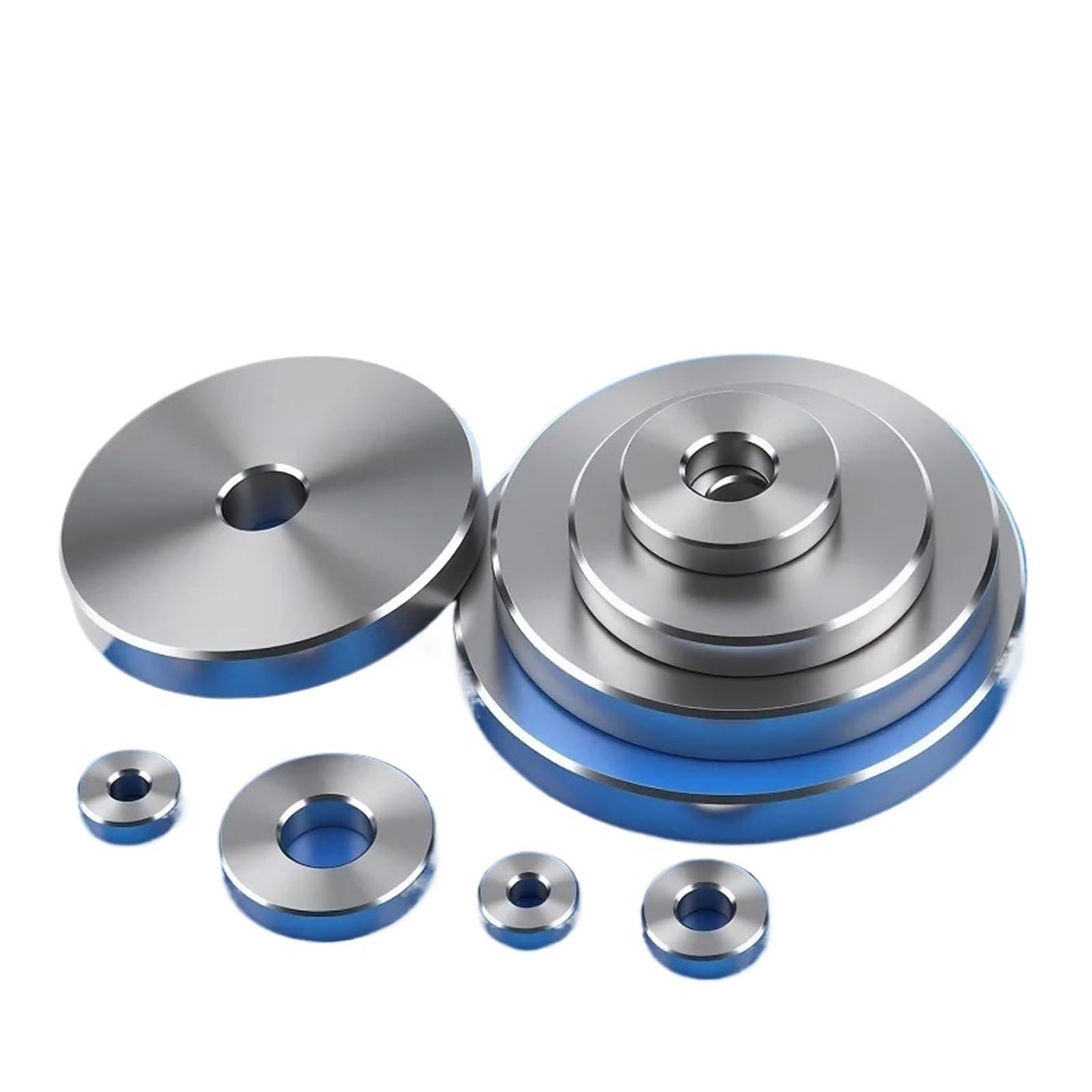 Edelstahl Beilagscheiben Vergrößerte Dichtung, Edelstahl 304, M9, M10, M11, M12, M14, M16, M20, M30, M40, glatte, extra dicke Unterlegscheiben, gedrehte flache Unterlegscheibe(M10x60x6mm(1Pcs))
