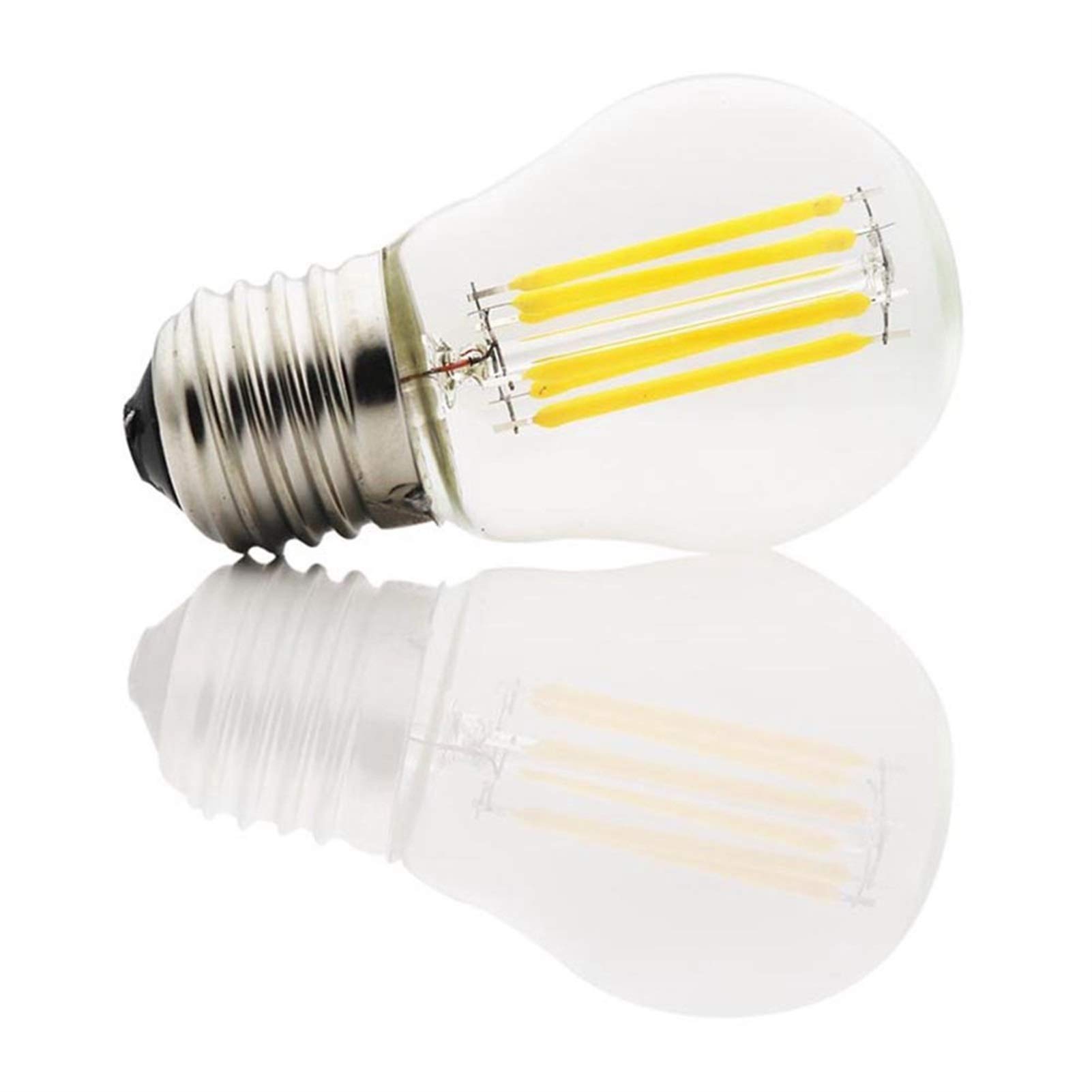 ANTYX Lampa LED 12 V E27, 4W (zastępuje 30W), ciepły biały, AC/DC 12-36 V 6-Pack [klasy Energy A +]