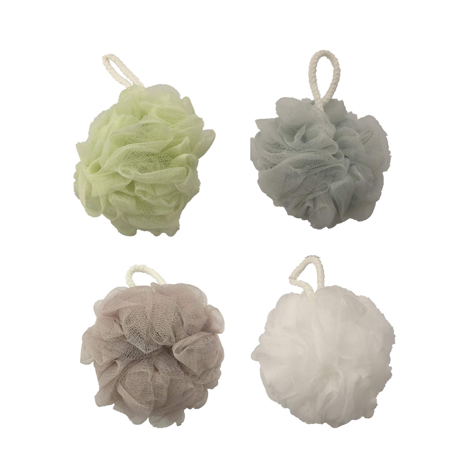 4 PCS Bath Sponge Mesh Shower Wash Ball Body Sponges for Shower (60g/pcs) (4)