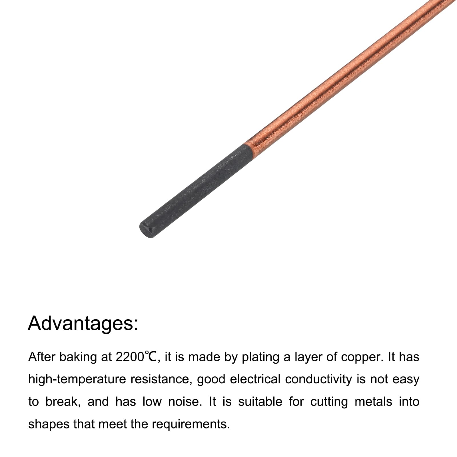 PATIKIL 20pcs 4mmx355mm(0.16"x14") Carbon Arc Air Gouging Rods Copper Graphite Coated Gouging Electrode Rods for Welding - Image 4